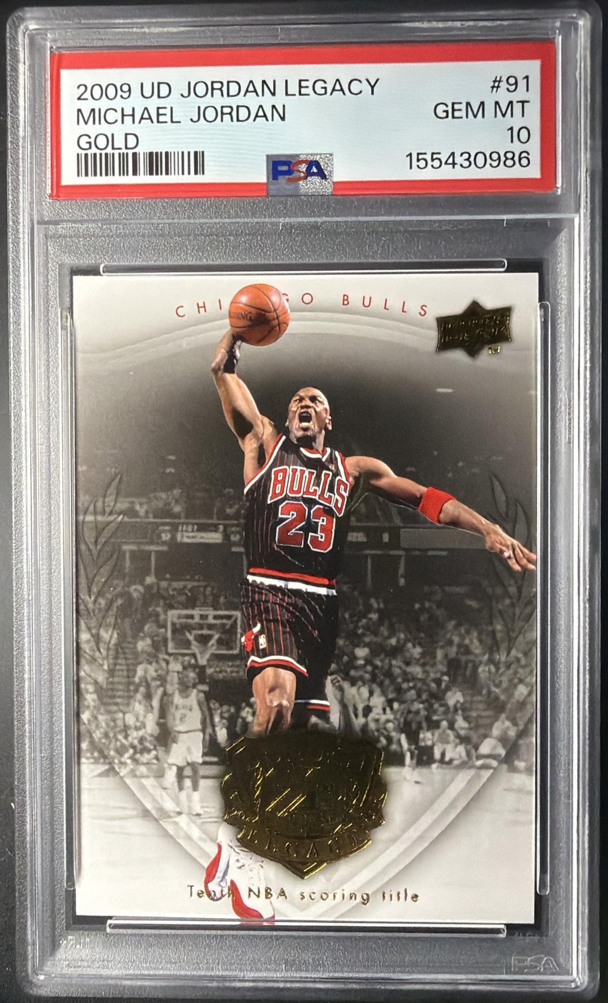 2009 Upper Deck Michael Jordan Legacy Collection Hall of Fame Edition #91 PSA 10