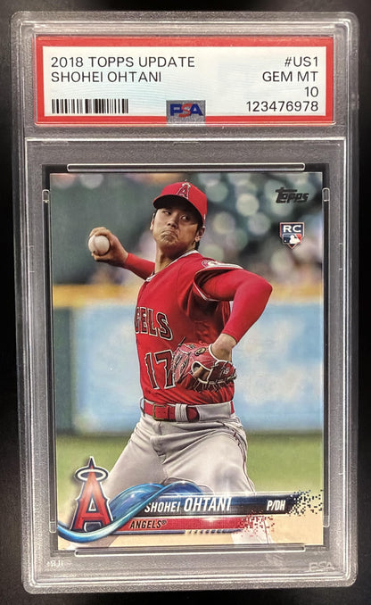 2018 Topps Update Shohei Ohtani #US1 RC PSA 10 Angels