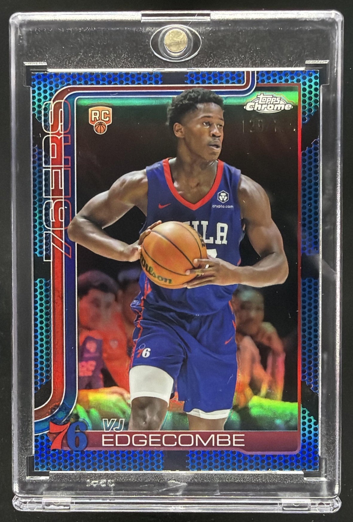 2025-26 Topps Chrome VJ Edgecombe #253 RC Blue Basketball /150