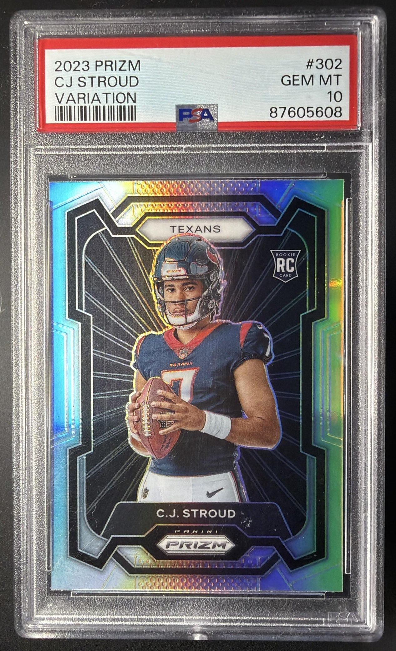 2022 Panini Prizm CJ Stroud Silver Rookie Variation PSA 10