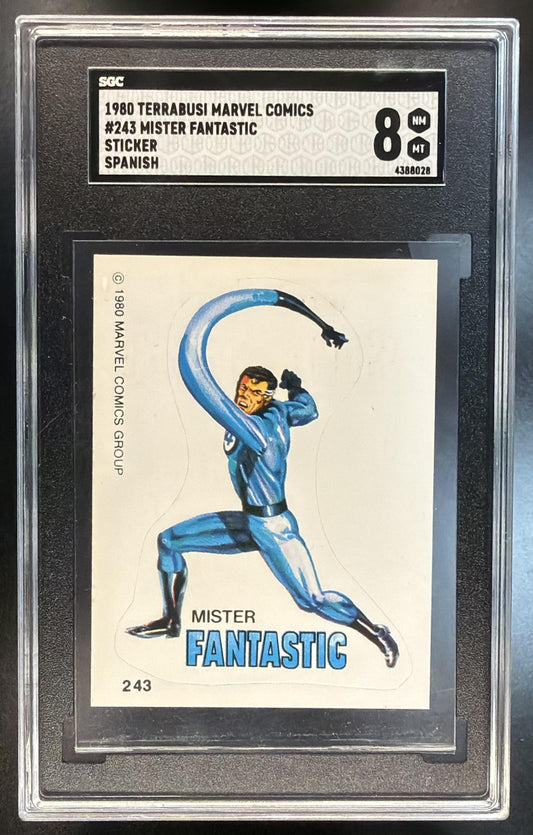 1980 Terrabusi Marvel Comics Sticker Mister Fantastic #243 Spanish SGC 8