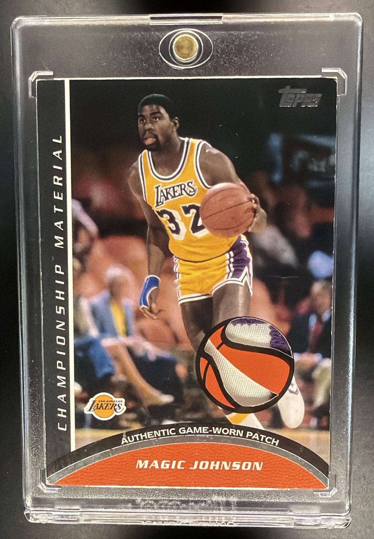 2009-10 Topps Magic Johnson #CM-MJ Championship Materials Patch 2/50