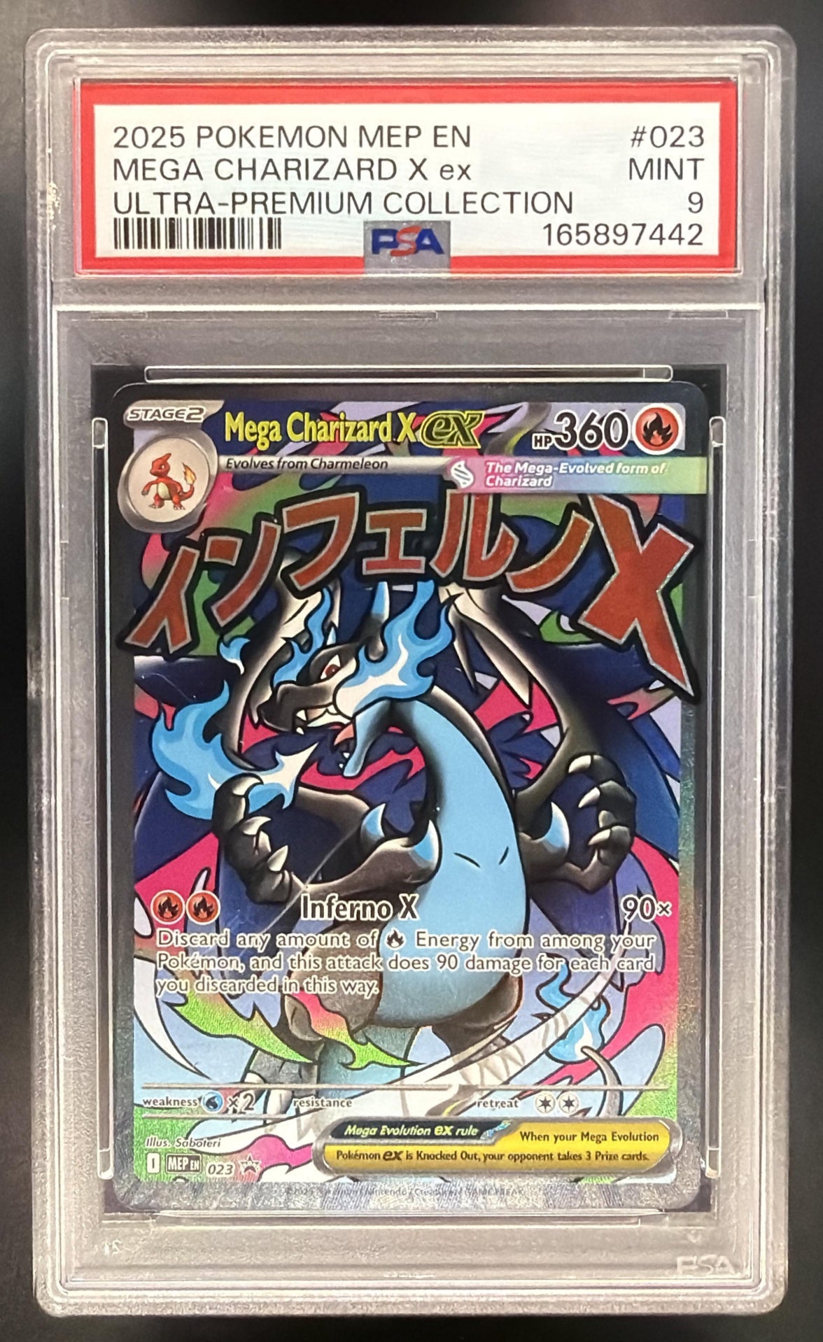 2025 Pokemon Mega Evolution Mega Charizard X ex 023 PSA 9