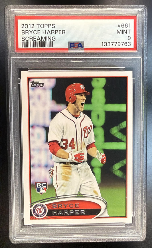 1012 Topps Baseball Bryce Harper #661 Image Variation PSA 9 Phillies