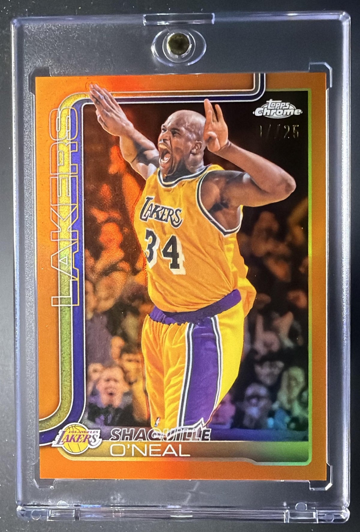 2025 Topps Chrome Update Shaquille O'Neal #142 True Orange Refractor /25