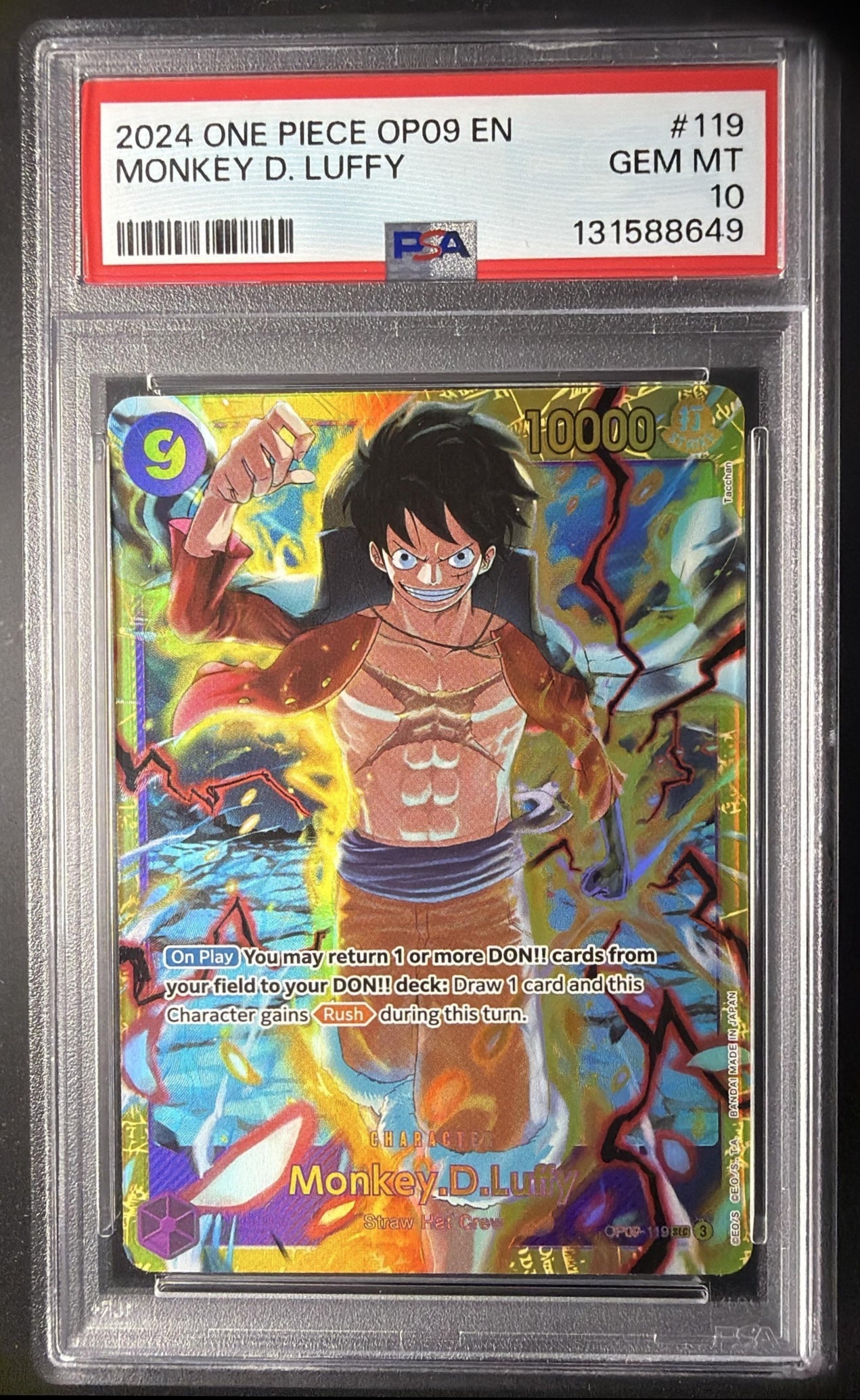 2024 One Piece Monkey D. Luffy #P Promos Secret Rare PSA 10