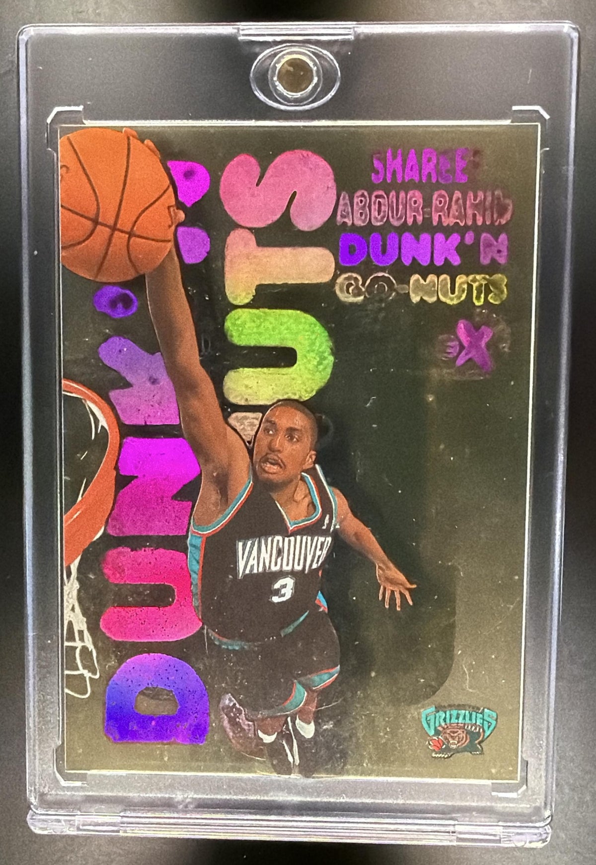 1998-99 Skybox x E-X Century Shareef Abdur-Rahim #3DG Dunk'N Go Nuts
