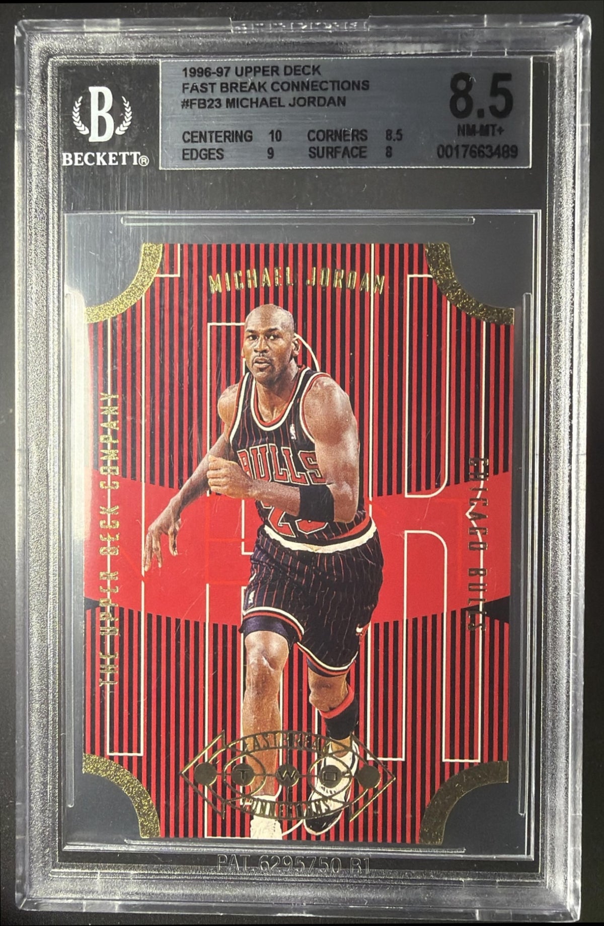 1996-97 Upper Deck Michael Jordan #FB23 Fast Break Connections BGS 8.5
