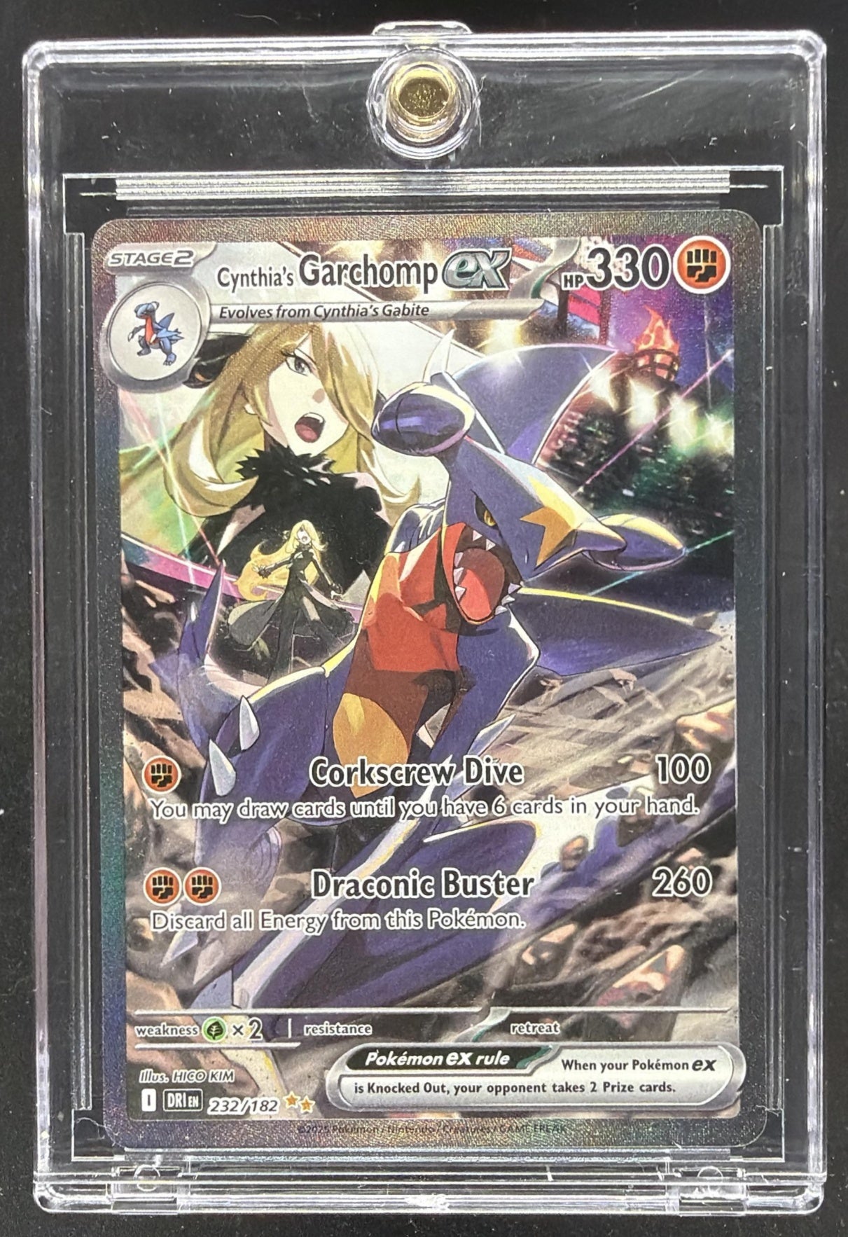 2025 Pokemon Destined Rivals Cynthia's Garchomp ex #232/182