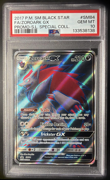 2016-19 Pokemon SM Black Star Promos Zoroark #SM84 PSA 10