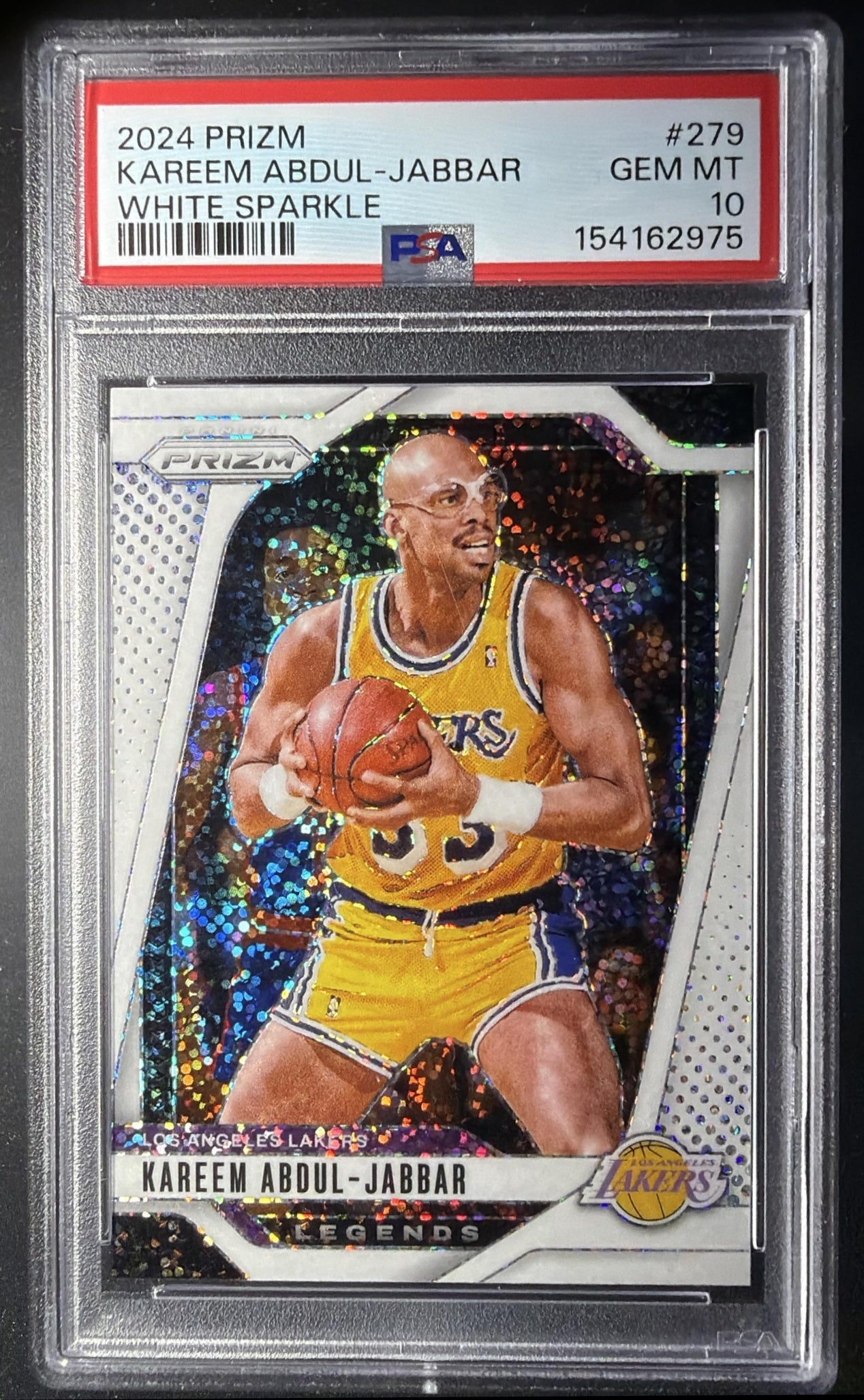 2023-24 Panini Prizm Kareem White Sparkle #279 Prizm White Sparkle PSA 10
