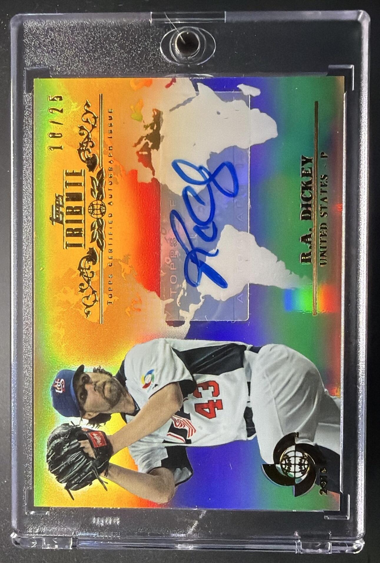 2013 Topps Tribute WBC R.A. Dickey #WTA-RD Auto /25