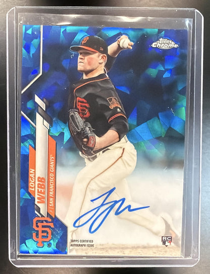 2020 Topps Chrome Sapphire Baseball Logan Webb #CSA-LW Auto RC