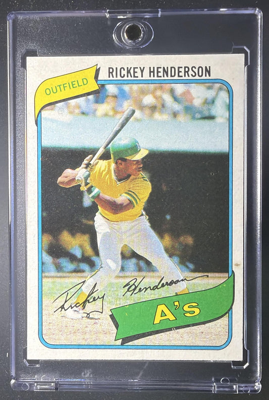 1980 Topps Rickey Henderson #482 RC Rookie Card