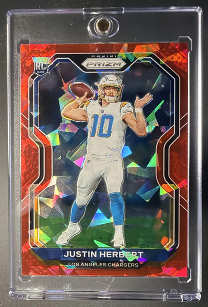 2020 Panini Prizm Justin Herbert #325 Red Ice RC