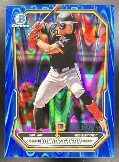 2026 Bowman Konnor Griffin #BCP-92 Chrome Prospects Blue RayWave Refractor 51/150
