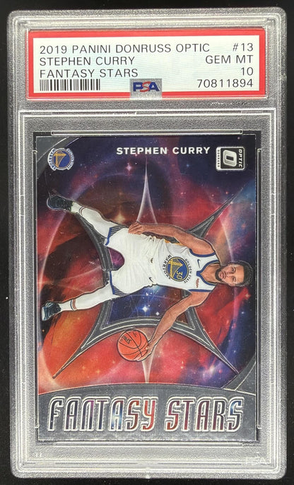 2019-20 Panini Donruss Optic Stephen Curry #13 Fantasy Stars PSA 10