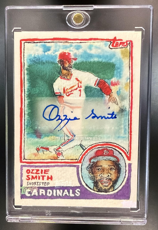 2025 Topps Shoebox Treasures Ozzie Smith #62A Auto Logo Laminate 31/35