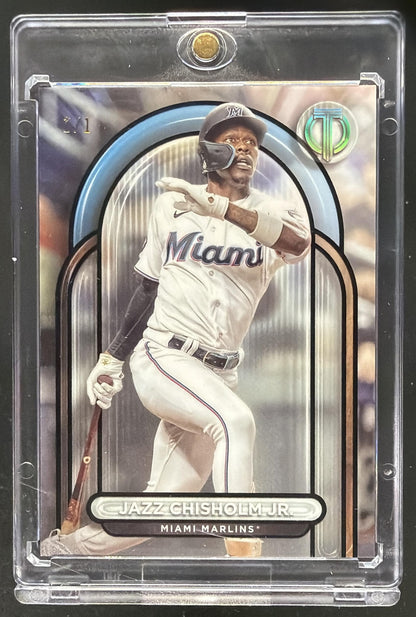 2024 Topps Tribute Jazz Chisholm Jr. #48 Black 1/1