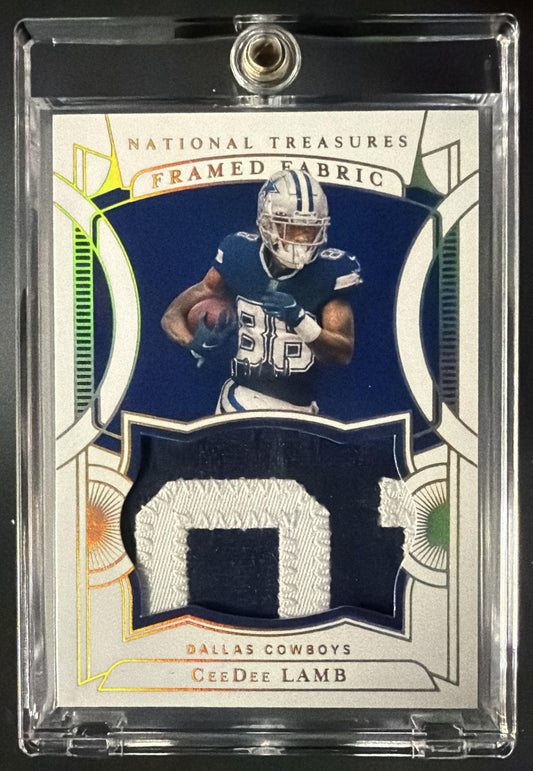 2021 Panini National Treasures CeeDee Lamb #FF-CD Framed Fabric /10 Patch