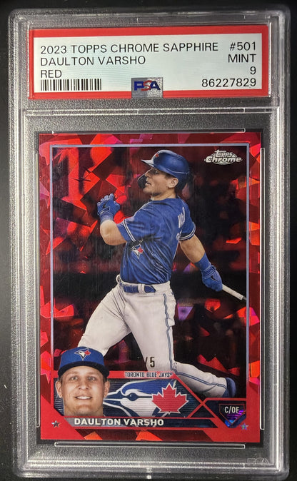 2023 Topps Chrome Sapphire Daulton Varsho #501 PSA 9