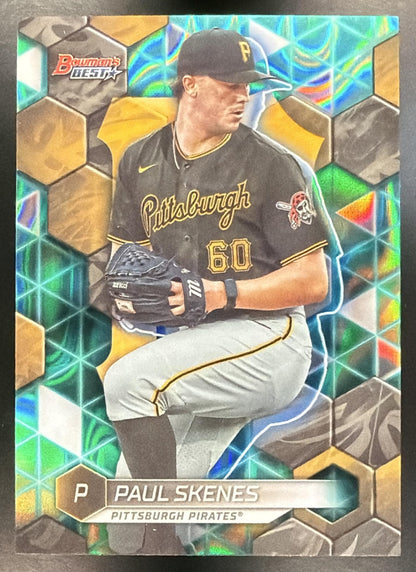 2023 Bowman's Best Paul Skenes #TP-22 Top Prospects Aqua Lava Refractor 96/199