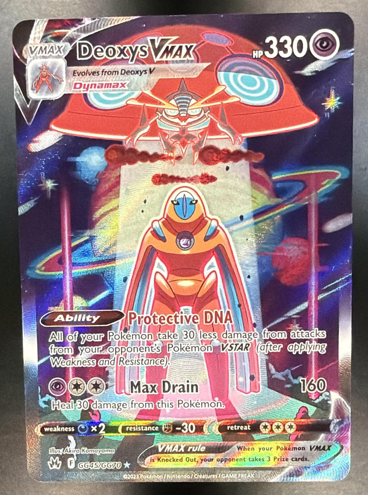 2023 Pokemon Crown Zenith Deoxys VMAX GG45/GG70 NM