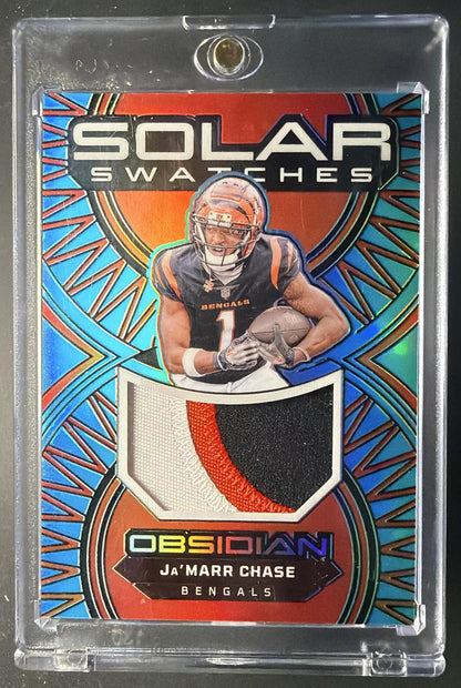 2024 Panini Obsidian Ja'Marr Chase #SS-JCE Solar Swatches Patch /25