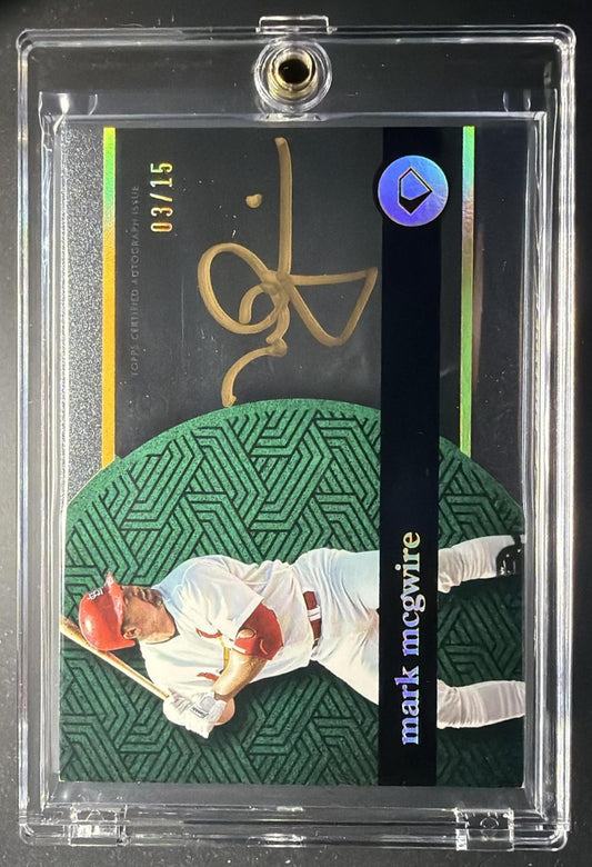 2024 Topps Diamond Icons Mark McGwire #BPA-MCG Auto Gold Ink /15