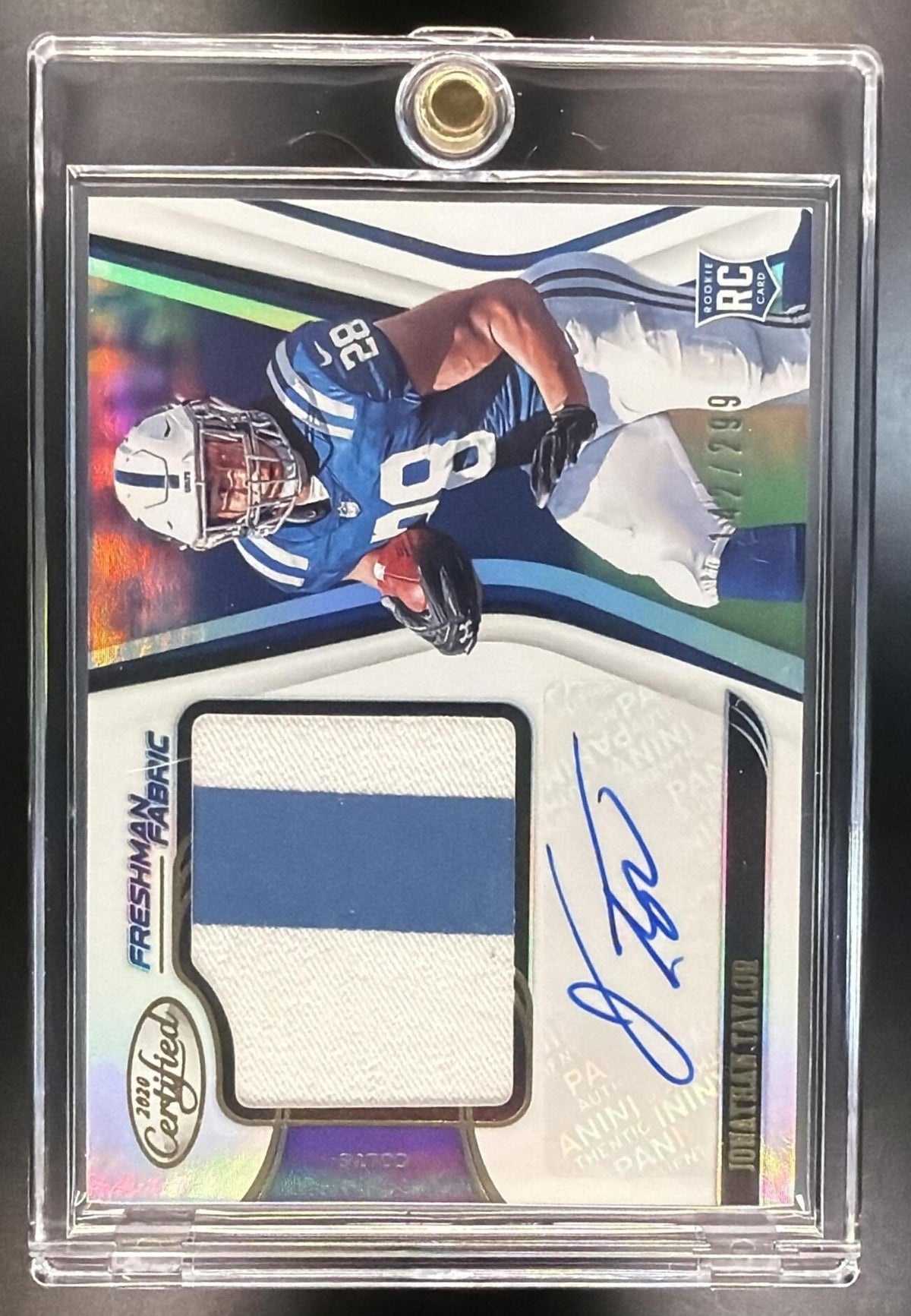 2020 Panini Certified Jonathan Taylor #218/299 RC Patch Auto