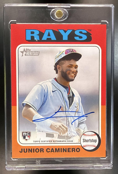 2024 Topps Heritage Junior Caminero #ROA-JCA Real One Auto RC