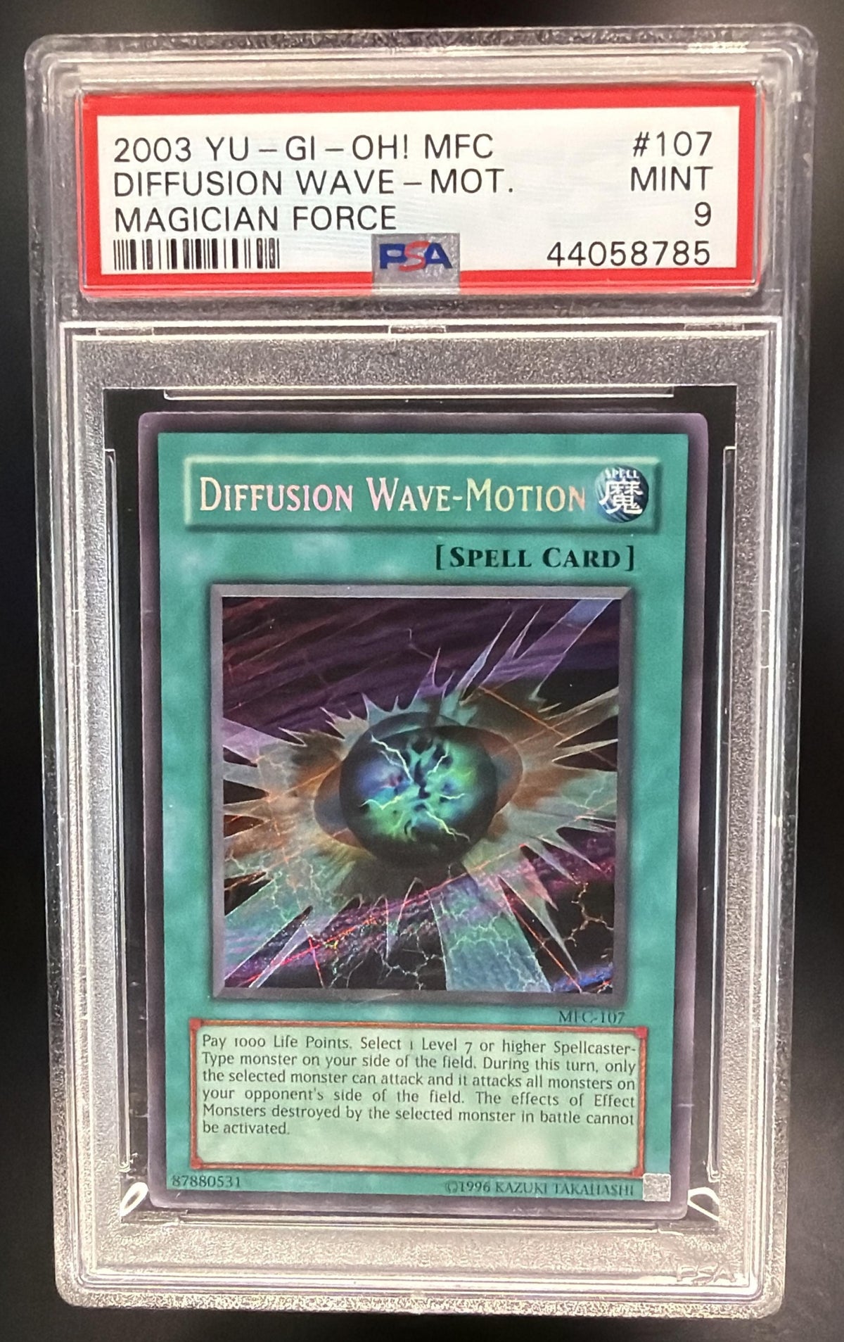 2003 Yu-Gi-Oh! Magician's Force Diffusion Wave-Motion #MFC-107 PSA 9