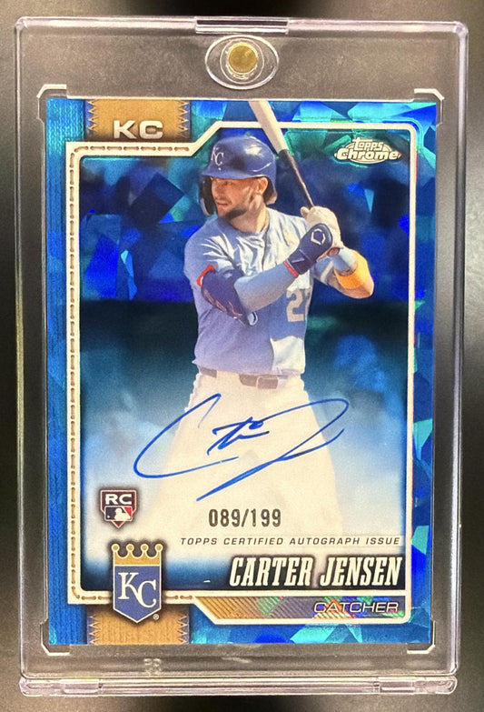 2026 Topps Chrome Sapphire Carter Jensen #RA-CJ Auto 89/199 RC