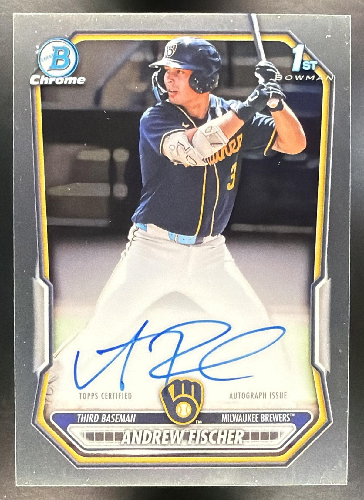 2026 Bowman Andrew Fischer #CPA-AF Chrome Auto 1st Prospect
