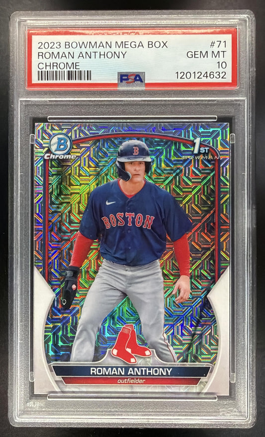 2023 Bowman Mega Box Roman Anthony #BCP-71 Prospects Mojo Refractor PSA 10