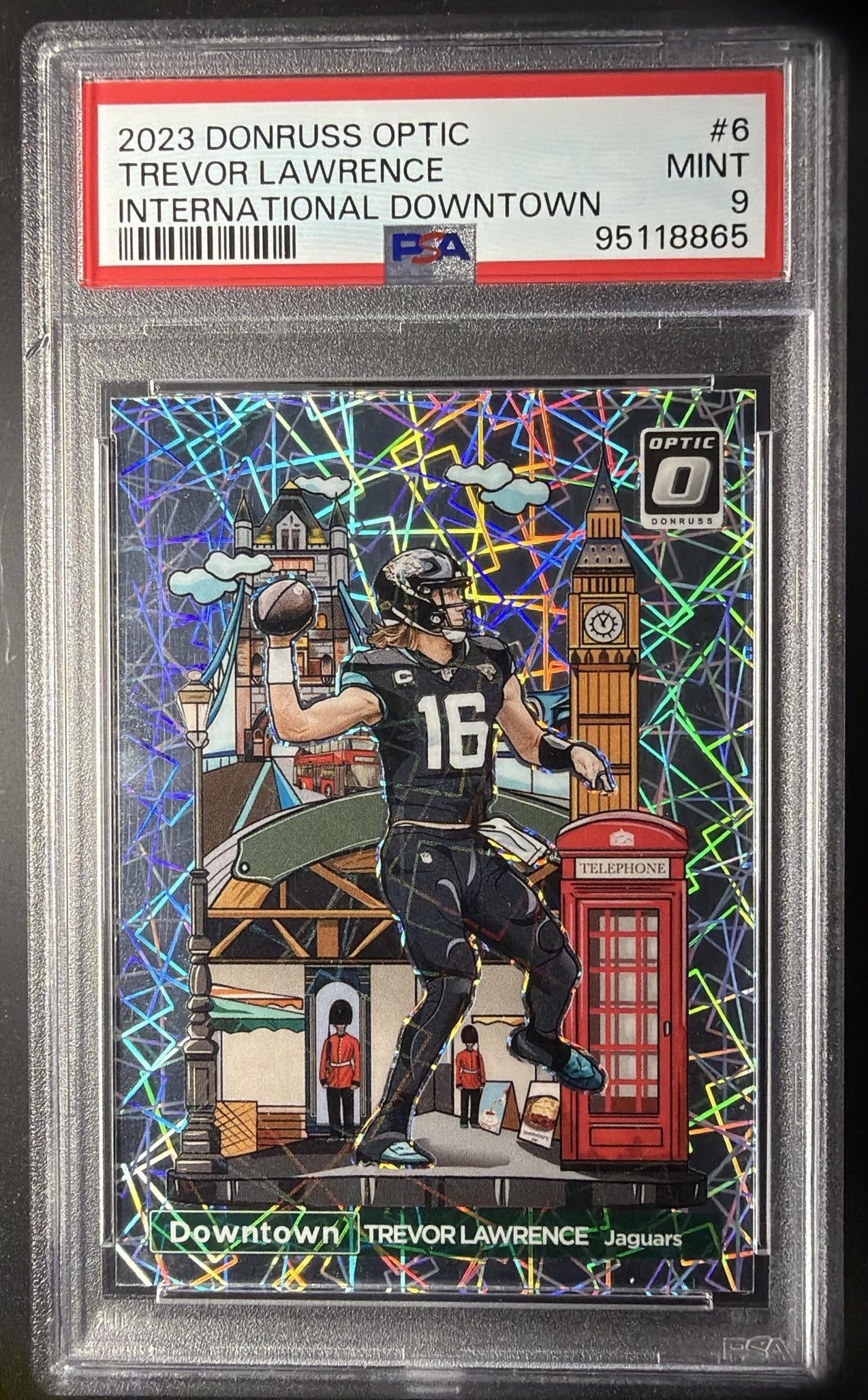2023 Panini Donruss Optic Trevor Lawrence #6 International Downtown PSA 9