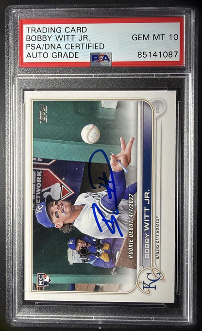2022 Topps Update Bobby Witt Jr. #US187 Vintage Stock /99 RC PSA 8