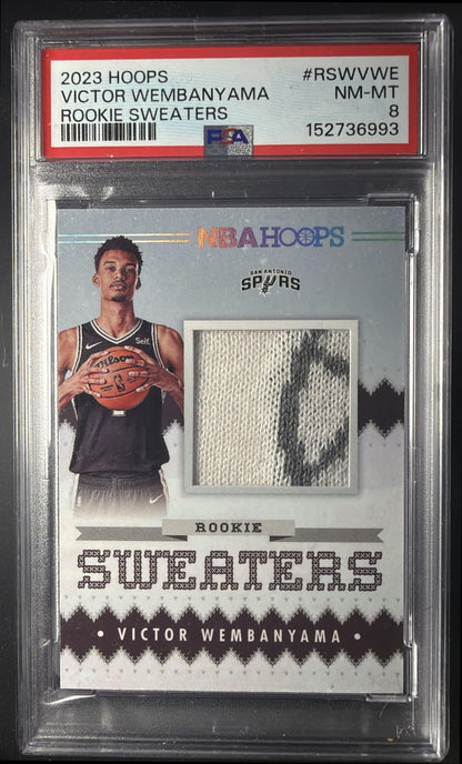 2023-24 Panini Hoops Victor Wembanyama #23 Sweater RC PSA 8