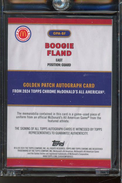 2024 Bowman Chrome U Boogie Fland Patch Auto 21/25