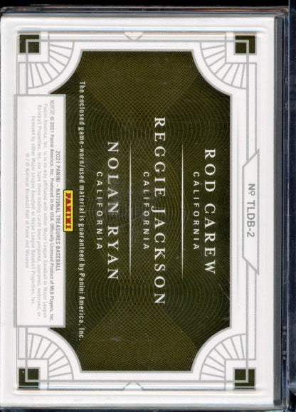 2021 National Treasures Rod Carew Reggie Jackson Nolan Ryan Relic Patch Booklet /99