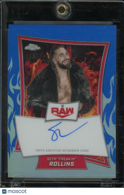 2025 Topps Chrome Seth Rollins Blue Auto /150