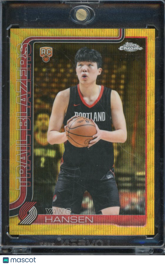 2025-26 Topps Chrome Yang Hansen Gold Wave Rookie /50