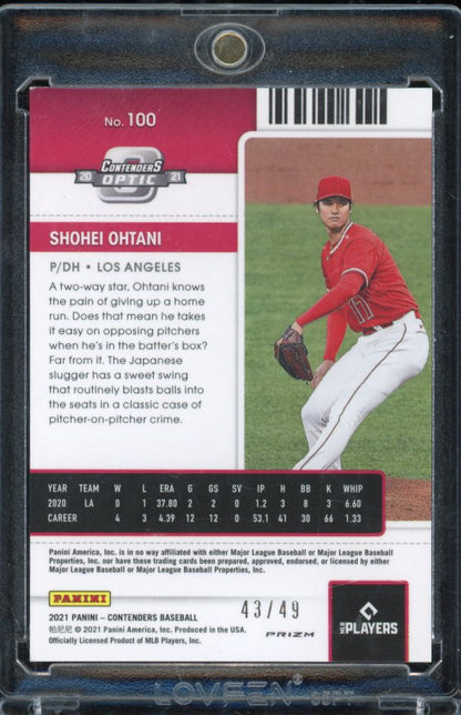 2021 Contenders Optic Shohei Ohtani Orange /49