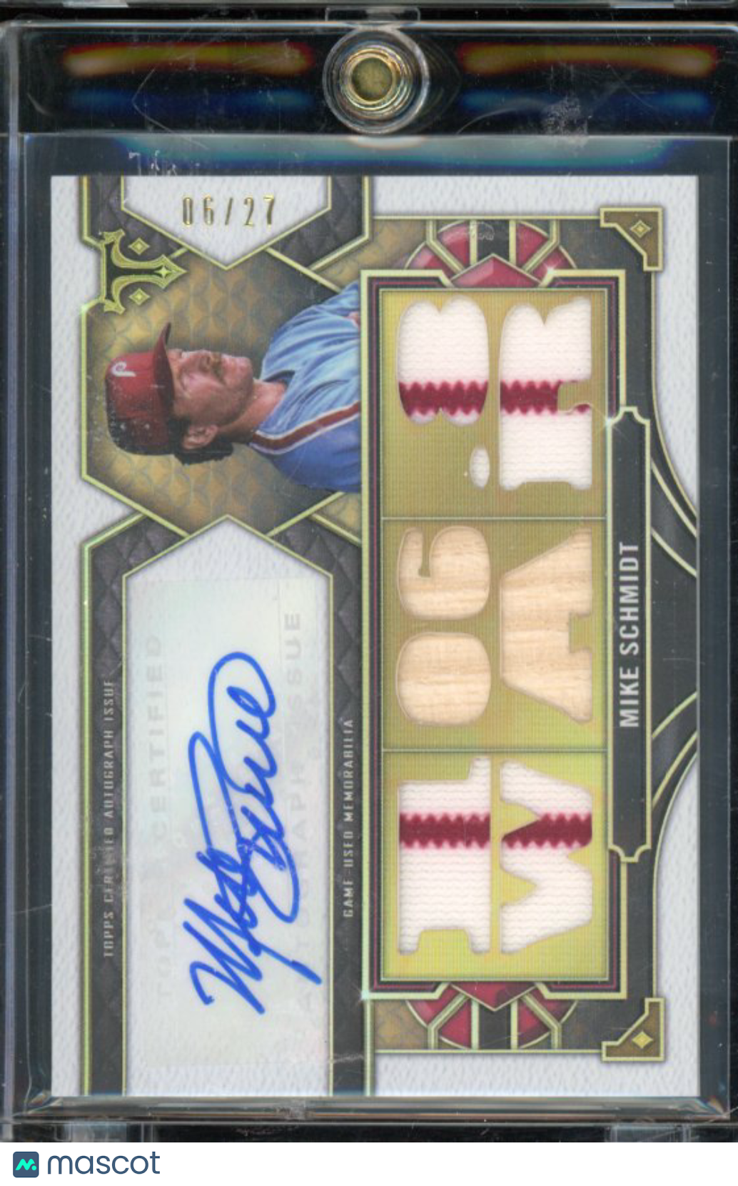 2022 Triple Threads Mike Schmidt GU Relic Patch Auto /27
