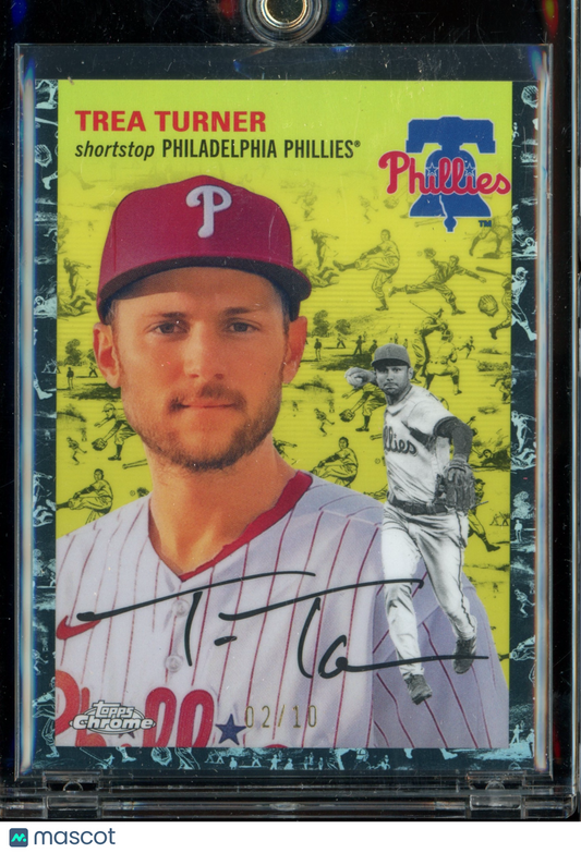 2023 Topps Chrome Platinum Anniversary Trea Turner Black Refractor /10