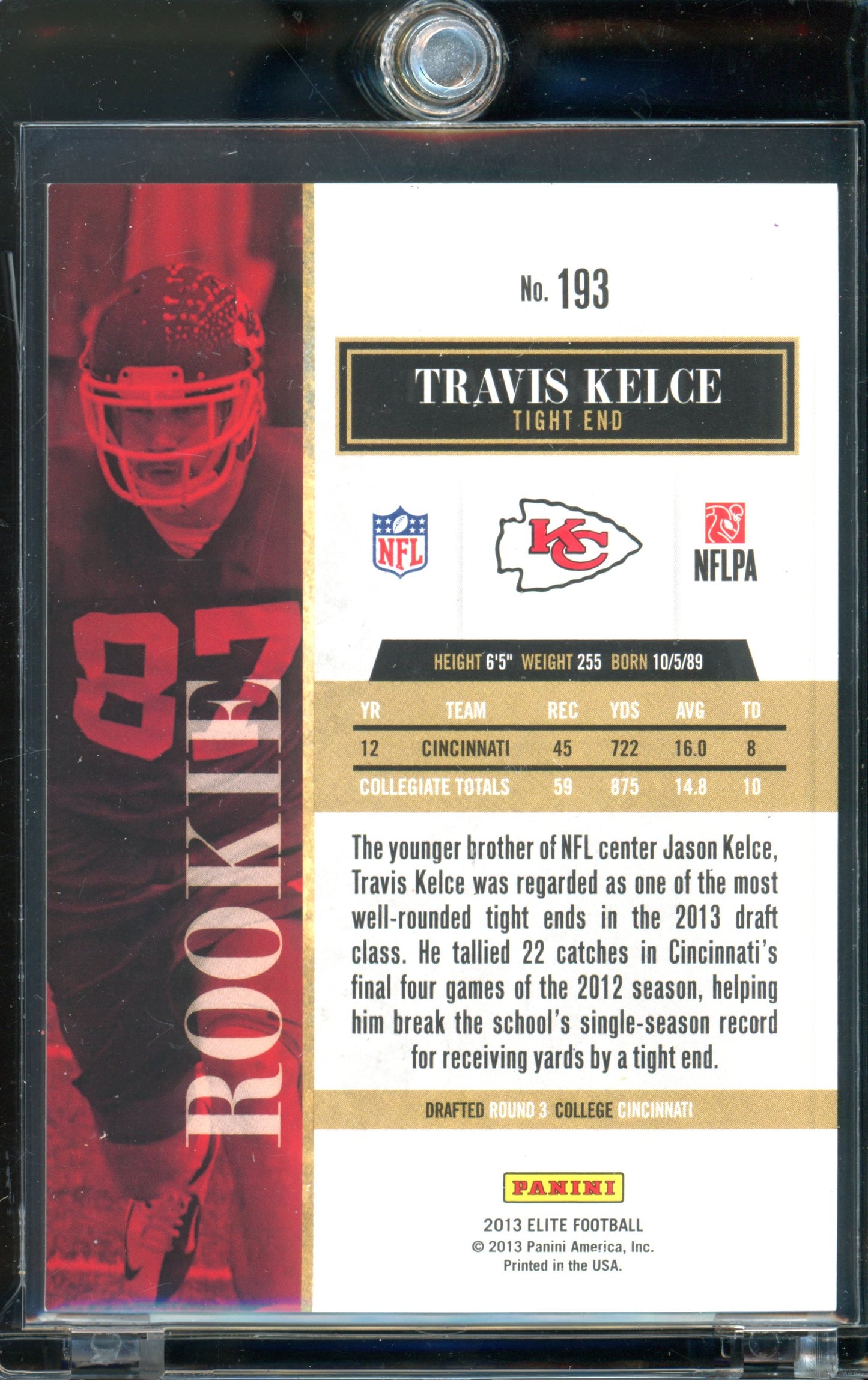 2013 Elite Travis Kelce Turn Of The Century /199 RC