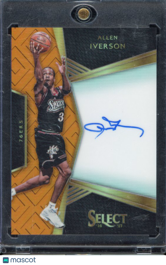 2016-17 Select Allen Iverson Orange Rookie Auto 1/60