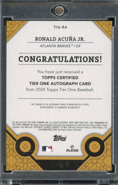 2024 Tier One Ronald Acuna Jr Auto /25