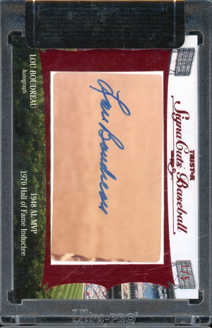 2012 Tristar Signacuts Stan Musial Lou Boudreau Cut Auto 1/5