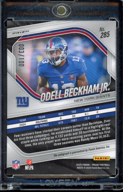 2025 Prizm Odell Beckham Jr Choice Auto /100